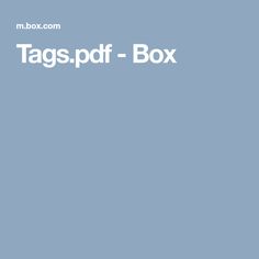 a blue box with the words tagspf - box on it