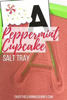 a peppermint cupcake salt tray with the words peppermint cupcake salt tray