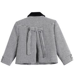 Black And White Houndstooth Wool Jacket | Joy - Red Velvet S Wool Short Coat, Sleeveless Puffer, Fashion Chingu, Printed Denim Jacket, Cropped Blazer Jacket, Doll Collar, Red Velvet Joy, White Houndstooth, Velvet Fashion