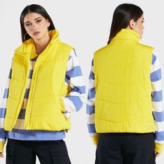 Vans Women's Size Xs Yellow X Tierra Whack Puffer Vest. This Is Brand New With Tags. Size: Xs Dimensions Length: 22-1/2" Pit To Pit: 20" R Puffer Vest Yellow, Tierra Whack, Vans Jacket, Vans Yellow, Vintage Vest, Vans Black, Quilted Vest, Womens Vans, Puffer Vest