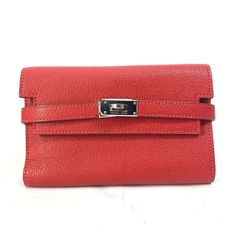 Item Information ※It is automatically translated ITEM NO.: G-231025-87 NAME: HERMES Kelly wallet medium Compact wallet Trifold wallet SHAPE: Trifold wallet Date Code: □L COLOR: Rouge Coo ※We ask for your understanding in regards to the color and material of each item an estimation by our staff. / RedxSilverHardware MATERIAL: Chevre APPROX SIZE: W5.9×H3.7inch / W15cm×H9.5cm Listed hand measurements may have a 1-2cm difference. GENDER: Women's SPEC: [Inside] Card pocket x 5 ADDITIONAL ITEMS: Box (with dirt) , ITEM RANK: Used AB Rank CONDITION DETAILS: Outside:Scratches,Stain,scrapes Corners and edges:Stain,There is a small peeling Inside:Scratches,scrapes,Stain Metal fittings part:Scratches,dullness There is a pocket bulge. PRODUCT INTRODUCTION: A luxurious Hermes Kelly wallet. Item Ranking Hermes Wallet Women, Hermes Kelly Wallet, Kelly Wallet, Hermes Wallet, Hand Measurements, Compact Wallet, Product Introduction, Trifold Wallet, Wallets For Women