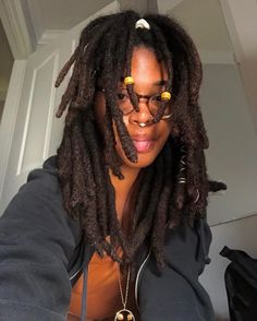 Locs In The 70s, Thick Loc Styles For Women, Short Thick Locs, Thick Locs On Black Women, Woman With Dreadlocks, Loc Goddess, Hair Like Wool, Thick Locs, For The Culture