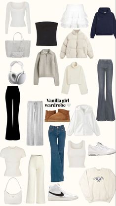 Outfits For Shopping Day Winter, Clothes And Where To Buy Them, Dream Wardrobe Clothing, Off White Outfits, Clean Girl Clothes, Vanilla Style, Must Have Clothes, Lots Of Clothes, Skandinavian Fashion