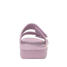 Step lightly in this EVA slide designed with two hook-and-loop close straps for an adjustable fit to your foot. The Orbyt features a built-in molded arch support and RecoverMe™ rocker outsole designed to promote balanced pressure distribution and enhanced surface grip. Featured in a Lilac Gloss colorway on RecoverMe™ technology. Slide Design, Last Call, Arch Support, Slide Sandals, Rocker, The Go, Lilac, Arch, Technology