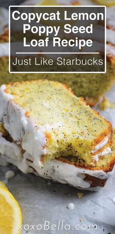 this copycat lemon poppy seed loaf recipe is just like starbuck's, and it only takes about 10 minutes to make