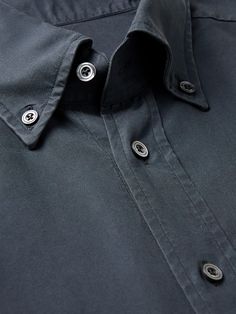 TOM FORD's Italian-made shirt is tailored from fluid, lightweight Lyocell, so it's ideal for warm days when you still want to look put together. Garment-dyed for softness, it has a smart button-down collar and exaggerated back box pleat for a roomier fit across the shoulders. Blue Linen Shirt, Look Put Together, Dyed Linen, Plain Shirts, Box Pleats, Poplin Shirt, Button Down Collar, Put Together, Sports Shirts