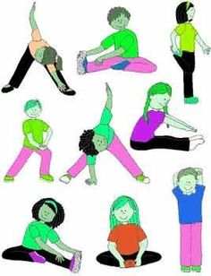 a group of people doing different yoga poses