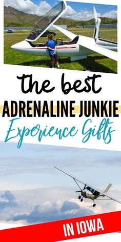 Adrenaline Junkie Experience Gifts in Iowa | Experience Gifts | Creative Experience Gifts | Unique Experience Gifts | Iowa Gifts | Experience Iowa Gifts | #gifts #giftguide #presents #iowa #experiencegifts #bucketlist Experience Gift Ideas, Flying Lessons, Presents For Men, Travel Pins