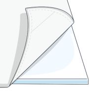 an image of a white paper sheet on a white background