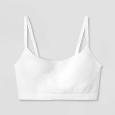 Cotton Seamless Bra With Medium Support, Supportive Seamless White Nursing Bra, White Cotton Sports Bra With Built-in Bra, White Stretch Sports Bra With Soft Touch, White Micro-elastic Seamless Bra, White Seamless Micro-elastic Bra, White Seamless Casual Bra, White Sports Bra With Soft Touch, Supportive White Bra With Adjustable Straps