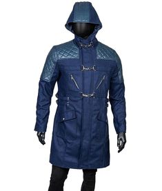 ➜     DMC Devil May Cry 5 Nero Blue Trench Hooded Coat Jacket ⇛FEATURES : ✪ Material: Wool/Leather or Cotton/Leather ✪ Inner: Viscose Lining ✪ Collar: Hooded Collar ✪ Closure: Zipper & Buckle Closure ✪ Cuffs: Zipper Cuffs ✪ Color: Blue ➜ Inspiration: ��✪ Video Game: Devil May Cry 5 ✪ Worn By: Nero ⇛DESCRIPTION  Devil May Cry 5 Nero Blue Trench Coat is made up of wool and leather. There is an inner viscose lining to keep the outfit comfortable and warm. The collar is hooded and the closure is zippe Nero Devil May Cry, Devil May Cry 5, Outfit Comfortable, Blue Trench Coat, Blue Inspiration, Blue Devil, Trench Coat Black, Devil May Cry, Hooded Coat