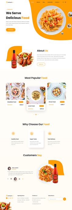 the website is designed to look like it has different food items on it