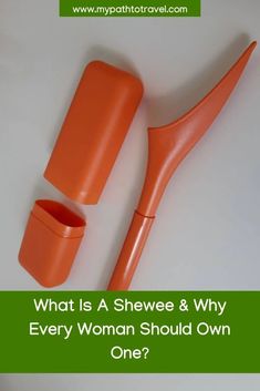 two orange toothbrushes with the words what is a shewee & why every woman should own one?