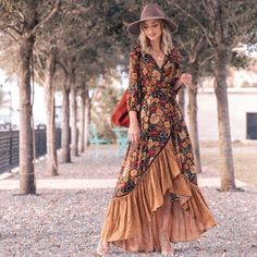 Vintage Print Dress, Boho Sundress, Look Boho Chic, Beach Bohemian, Moda Country, Mode Hippie, Spring Dresses Women, Looks Country, Boho Dresses Long