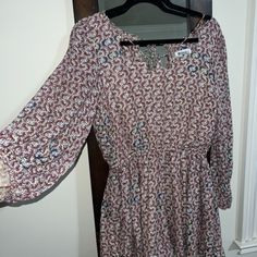 Comes With Marooon Tassles Very Unique Double Lined And High Quality Item Details 3/4 Sleeve Scoop Neckline Mini Silhouette Floral Print Cut Outs Pink Boho Short Item #117357946 Size & Fit Size S - Sizing Chart Relaxed Condition - Brand New Casual Long Sleeve Jumpsuits And Rompers For Brunch, Cream Long Sleeve Jumpsuits And Rompers For Spring, Cream Long Sleeve Jumpsuits For Spring, Casual Cream V-neck Jumpsuits And Rompers, Casual Cream V-neck Jumpsuit, Utility Romper, Michael Kors Boots, Boho Romper, Striped Rompers