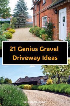 21 Genius Gravel Driveway Ideas Add Parking To Front Yard, Pretty Driveway Ideas, Modern Gravel Driveway, Driveway Design Layout Front Yards, Driveway Addition Ideas, Rustic Driveway Entrance Ideas, Rural Driveway Entrance Ideas, Property Entrance Ideas, Driveway Planter Ideas