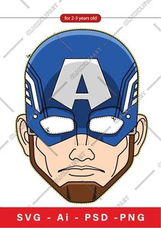 the captain's face is shown in this paper cutout from an official mask