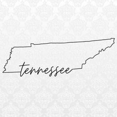 the outline of tennessee on a white background