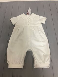 Baby Boy Baptism Outfit - 100% Cotton - White or Ivory Color Classic Cotton Baptism Dress, Classic White Baptism Dress, Cream Cotton Baptism Dress, Classic Short Sleeve Sets For Baptism, Classic Cream Baptism Clothing Set, Classic Cream Baptism Dress, Classic Cream Sets For Baptism, Cream Short-sleeve Baptism Dress, Classic White Sets For Baptism