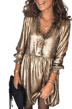 V Neck Ruffle Design Gold Mini Dress Gold Mini Dress, Gold Party Dress, Mini Gold Dress, Ruffle Design, Tulip Skirt, Mesh Bodycon Dress, Mini Dresses Online, Dresses By Length, Neck Ruffle