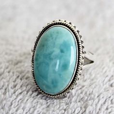 Blue Larimar Ring, 925 Silver Ring, Natural Larimar, Boho Ring, Designer Ring, Ring For Gift, Statement Ring, Larimar Jewelry, Gift For Her All my Designs are original. Stone - Larimar  Size - All Ring Size Setting - Bezel This Ring is for Women You will receive a Ring like the one in the pictures This Ring have 925 Stamp Suitable for use in everyday situations, or can also be used as a gift. Unique design will make a special attraction for the wearer. I make my jewelry with passion and love. The perfect gift for a Special occasion Wholesale Orders Accept on Wholesale Price All Pieces Have 925 Stamp Larimar Ring, Larimar Rings, Larimar Jewelry, Natural Gemstone Ring, Sterling Silver Jewelry Handmade, 925 Silver Ring, Boho Ring, February Birth Stone, Rings For Her