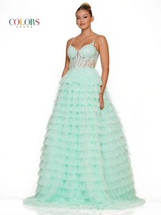 The fabric in this Colors Dress style Beaded Mesh with Tulle Plus Size Sequin Dresses, Light Blue Prom Dress, Colors Dress, Green Homecoming Dresses, Elegant Ball Gowns, Prom Long, Corset Dress Prom, Prom Ball Gown, Burgundy Prom Dress