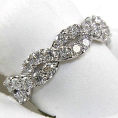 This Is A Fine Diamond Criss Cross "X" Weave Lady's Fashion Band. It Is Made Of 100% Natural 14kt White Gold And Is In Brand New Condition. It Has A Ctw Of 1.06ct And Weighs 3.6 Grams. The Fancy Diamonds Have A Clarity Of Si1 And F Color. Here We See A Beautiful Fashion Band With Excellent Round Cut Diamonds That Form A Weave Or X Pattern Design. Samson Diamond 100% Authentic Natural Diamonds, Gemstones, And Gold. Never Lab Created/Synthetic/Fake Merchandise. Woven Ring, Diamond Weave, Fancy Diamonds, Ring Band, Round Cut Diamond, Womens Jewelry Rings, Beautiful Fashion, Criss Cross, Women Rings