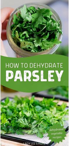 how to dehydraate parsley in a jar