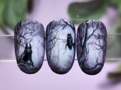 The Crow Nails, Crow Nails, Cosmetology Nails, Gel Art Designs, Funky Nail Art