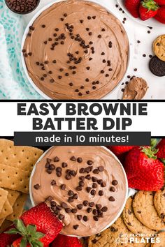 an easy brownie batter dip made in 10 minutes