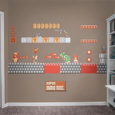 an image of a nintendo game wall mural