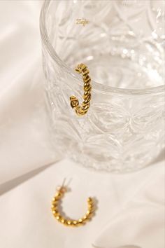 This listing is for a pair of 18k Gold Plated Stainless Steel twisted croissant hoop earrings! These earrings are Anti-Tarnish & Water Resistant. Wear them alone or pair them with your other earrings for a chic look! Delicate and trendy thick gold hoops earrings, perfect for everyday wear or for a special occasion, a basic for this season.We have 3 size, 20mm,25mm and 40mm.Our jewels are hypoallergenic nickel free, perfect for everyday wear and also for special occasions. Everyday Plated Hoop Earrings, Gold Earrings Aesthetic, Gold Hoops Earrings, Thick Gold Hoop Earrings, Thick Gold Hoops, Earrings Aesthetic, Hoops Earrings, Earrings Inspiration, Free Earrings