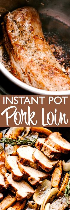 pork loin with potatoes and carrots in a pan