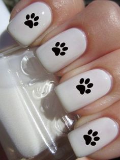 Nail arts delicadas e discretas Cat Nail Designs, Animal Nails, Animal Print Nails, Pretty Nail Art