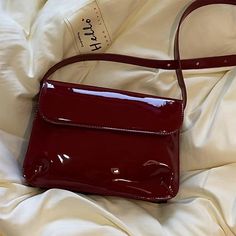 Material: Vegan LeatherSize: 21*16*6 cm / 8.3*6.3*2.4 in Fancy Bags, Mode Inspo, Red Aesthetic, Cute Bags, Dream Clothes, A Bag, Fashion Bags, Crossbody Bag