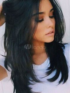 Long Hair With Layers, Haircut For Long Hair, Ideas Haircut, Dunner Wordend Haar, Haircuts For Long Hair With Layers, Hair With Layers, Natural Hair Wigs, Medium Length Hair With Layers, Long Black Hair