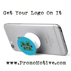 an image of a cell phone with a sticker on it that says get your logo on it