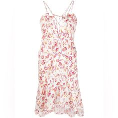 Isabel Marant Presly Flower-Print Midi Dress. Size 34. Silk And Viscose Blend. Perfect Condition, Never Worn My Boyfriend Bought It For Me As A Gift But It Was Too Tight On The Bust For Me :( For Reference I’m Usually A 34b And Typically Wear A Us S! Last 3 Photos Are Of A Model Wearing The Same Dress In A Different Print So You Can See The Fit Dress Retails For $1000 White Silk Midi Dress With Floral Print, White Silk Dress With Floral Print, White Silk Midi Dress For Beach, White Silk Vacation Dresses, White Silk Dress For Garden Party, White Silk Dress For Brunch, Flower Print Midi Dress, Shift Dress Casual, Fuschia Dress