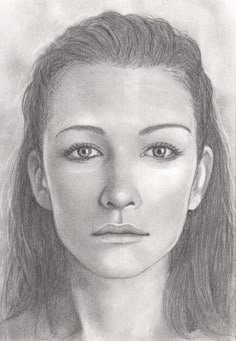 a pencil drawing of a woman's face