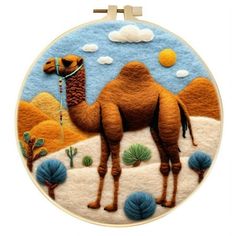 a camel is standing in the middle of a desert