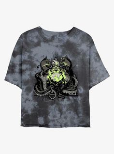 Haunted Mansion Hitchhiking Ghosts, Ursula The Sea Witch, The Sea Witch, Hitchhiking Ghosts, Tie Dye Girl, Disney Haunted Mansion, Head Ties, Sea Witch, Crop T Shirt