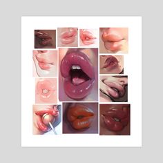 various images of different lips and tongue shapes