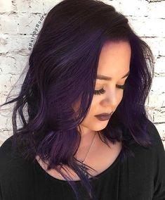 Dark Purple Hair Dye, Dark Violet Hair, Purple Black Hair, Dark Ombre Hair, Purple Hair Color, Best Ombre Hair