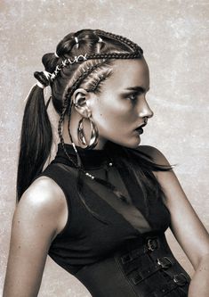 Viking Hair, Editorial Hair, Cool Braid Hairstyles, Choppy Hair, Long Hair Updo, Cool Braids, Creative Hairstyles, Grunge Hair, 인물 사진