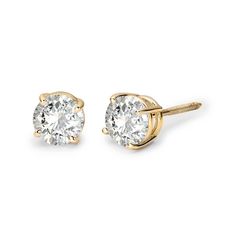 Here's a Diamond Stud Earrings. From our Diamond Earrings Collection, this 14K Gold Round-Cut Solitaire Lab-Grown Diamond in Four-Prong Basket Setting Stud Earrings features a shiny finish. Product Details: Metal: Real 14K GoldCarat Weight: SelectableDiamond Clarity: VSDiamond Color: E - FStone Class: Lab-GrownBail/Clasp: Screw Back**The IGI certification takes two business days to complete. Diamond Chain Necklace, Basket Setting, Vs Diamond, Diamond Chain, Chains Necklaces, Diamond Stud Earrings, Diamond Stud, Earrings Collection, Pendant Bracelet