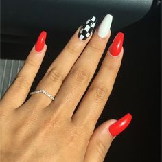 F1 Nails, Racing Nails, Natural Gel Nails, Unghie Nail Art, Pointy Nails, Disney Nails, Nails Desing, Gel Nail Designs