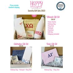 the gift box is full of personalized items for someone's special birthday or anniversary