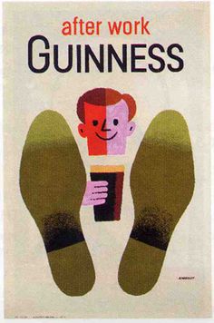 a poster with the words after work guinness on it