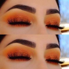 Sunset Eyes, Make Up Diy, Thanksgiving Makeup, Orange Eye Makeup, Sunset Makeup, Maquillage On Fleek, Party Make-up, Wedding Sunset