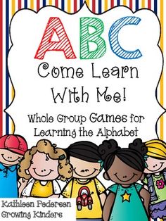 a poster with the words abc, come learn with me